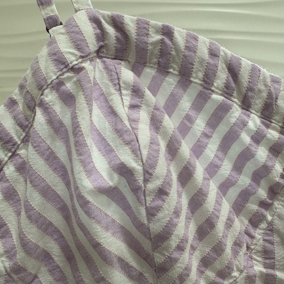 Anthropologie Striped Smocked Bustier Crop Top Size Small - Picture 4 of 7